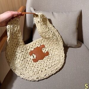 Celine straw tote bag, 38x41cm